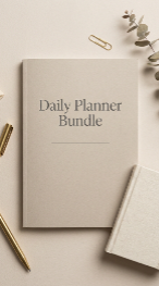 DAILY PLANNER BUNDLE Minimal Clean Printable Planner Set
