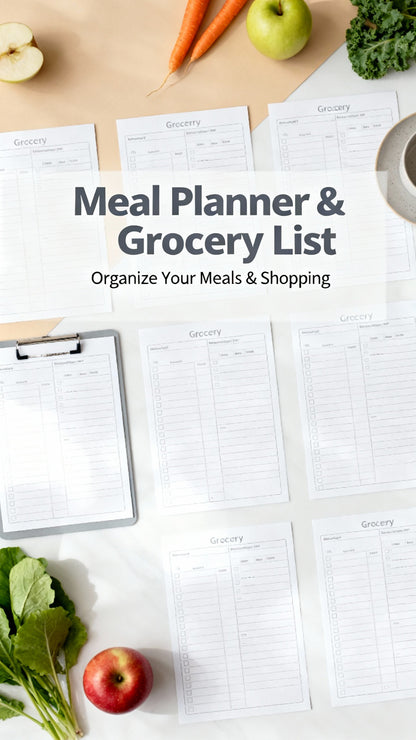 Meal Planner & Grocery List Template
